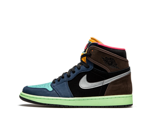 Tênis Nike Air Jordan 1 High OG Masculino 'Bio Hack' Preto / Verde – vista lateral