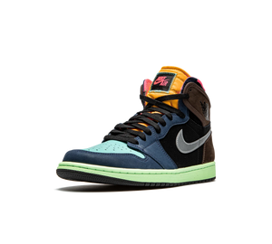 Tênis Nike Air Jordan 1 High OG Masculino 'Bio Hack' Preto / Verde – vista 3/4 de frente
