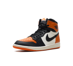 Tênis Nike Air Jordan 1 High OG Masculino 'Shattered Backboard' Preto / Laranja – vista 3/4 de frente