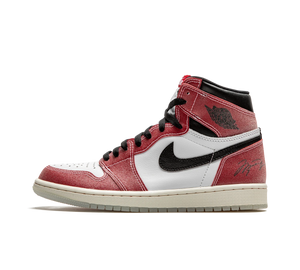 Tênis Nike Air Jordan 1 High OG x Trophy Room Masculino 'Chicago' Vermelho / Branco – vista lateral