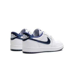 Tênis Nike Air Jordan 1 Low 85 'Metallic Navy' Branco / Azul – foto 4
