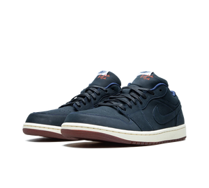 Tênis Nike Air Jordan 1 Low x Eastside Golf 'Out the Mud' Azul / Bege – par, vista frontal