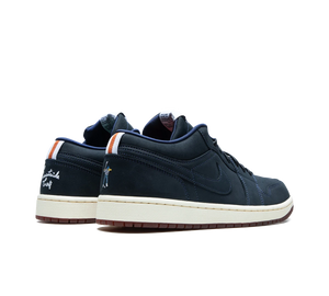 Tênis Nike Air Jordan 1 Low x Eastside Golf 'Out the Mud' Azul / Bege – par, vista traseira