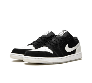 Tênis Nike Air Jordan 1 Low Masculino 'Diamond' Preto / Branco – par de frente