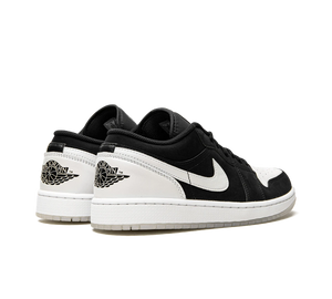 Tênis Nike Air Jordan 1 Low Masculino 'Diamond' Preto / Branco – par de costas