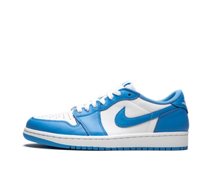 Tênis Nike Air Jordan 1 Low SB x Eric Koston 'UNC' Branco / Azul – vista lateral