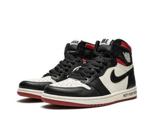 Tênis Nike Air Jordan 1 Retro High OG Masculino 'Not For Resale' Preto / Vermelho – par de frente