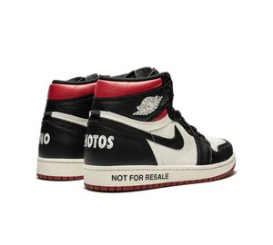 Tênis Nike Air Jordan 1 Retro High OG Masculino 'Not For Resale' Preto / Vermelho – par de costas
