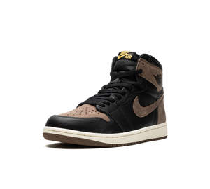 Tênis Nike Air Jordan 1 Retro High OG Masculino 'Palomino' Preto / Marrom – vista 3/4 de frente
