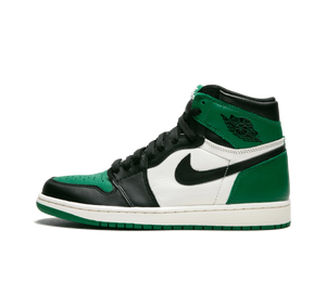 Tênis Nike Air Jordan 1 Retro High OG Masculino 'Pine Green' Preto / Verde – vista lateral