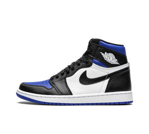 Tênis Nike Air Jordan 1 Retro High OG Masculino 'Royal Toe' Branco / Preto – vista lateral