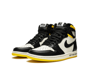 Tênis Nike Air Jordan 1 Retro High OG NRG Masculino 'Not For Resale' Preto / Amarelo – par visto de frente