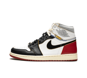 Tênis Nike Air Jordan 1 Retro High OG NRG x Union LA 'Black Toe' Preto / Vermelho – vista lateral