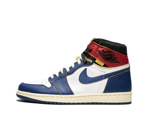 Tênis Nike Air Jordan 1 Retro High OG NRG x Union LA 'Storm Blue' Azul – vista lateral