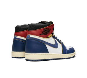 Tênis Nike Air Jordan 1 Retro High OG NRG x Union LA 'Storm Blue' Azul – par, vista traseira
