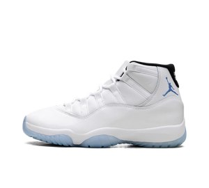 Tênis Nike Air Jordan 11 Retro 'Legend Blue' Branco / Azul – vista lateral