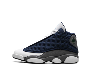 Tênis Nike Air Jordan 13 Retro 'Flint' Cinza / Azul – vista lateral