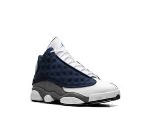 Tênis Nike Air Jordan 13 Retro 'Flint' Cinza / Azul – vista 3/4 frontal