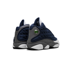 Tênis Nike Air Jordan 13 Retro 'Flint' Cinza / Azul – par visto de costas