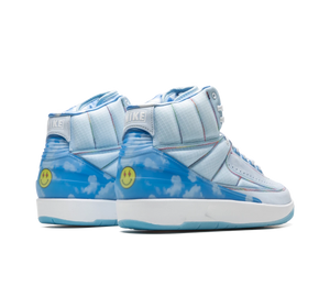 Tênis Nike Air Jordan 2 'J Balvin' Azul – par, vista traseira