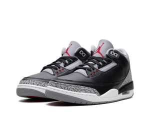 Tênis Nike Air Jordan 3 'Black Cement' Preto / Cinza – par, vista frontal