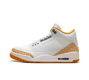 Tênis Nike Air Jordan 3 'Orange Citrus' Branco / Laranja – vista lateral