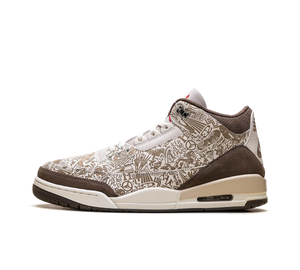 Tênis Nike Air Jordan 3 Retro 'Laser Palomino' Bege / Marrom – vista lateral