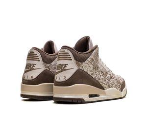 Tênis Nike Air Jordan 3 Retro 'Laser Palomino' Bege / Marrom – par, vista traseira