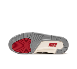 Tênis Nike Air Jordan 3 'White Cement Reimagined' Branco / Cinza – solado