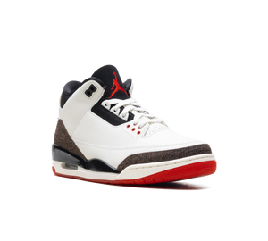 Tênis Nike Air Jordan 3 'World's Best Dad' Branco / Marrom – vista 3/4 frontal