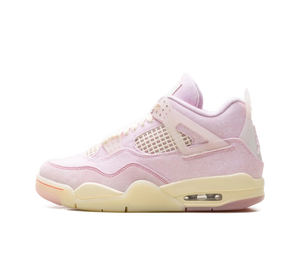 Tênis Nike Air Jordan 4 'Iced Carmine' Rosa / Creme – vista lateral