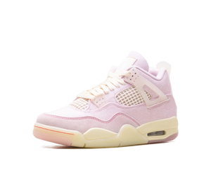 Tênis Nike Air Jordan 4 'Iced Carmine' Rosa / Creme – vista 3/4 frente