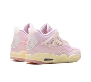 Tênis Nike Air Jordan 4 'Iced Carmine' Rosa / Creme – par, vista de costas