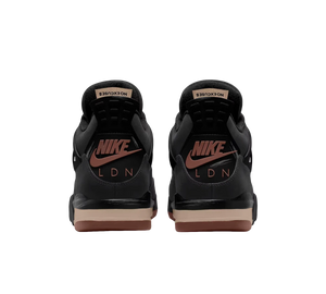 Tênis Nike Air Jordan 4 'London' Preto / Castanho Avermelhado – vista traseira
