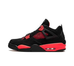 Tênis Nike Air Jordan 4 'Red Thunder' Preto / Vermelho – vista lateral