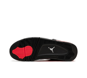 Tênis Nike Air Jordan 4 'Red Thunder' Preto / Vermelho – solado