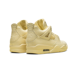 Tênis Nike Air Jordan 4 Retro x J Balvin 'Lemonade' Amarelo – par, vista traseira