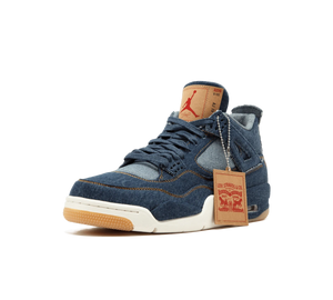 Tênis Nike Air Jordan 4 Retro NRG 'Levi's' Azul – vista 3/4 frontal
