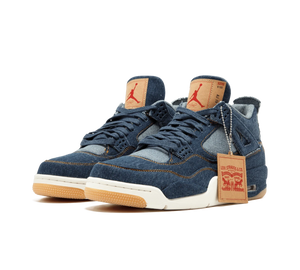 Tênis Nike Air Jordan 4 Retro NRG 'Levi's' Azul – par, vista frontal
