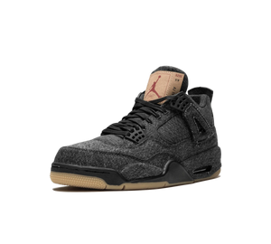 Tênis Nike Air Jordan 4 Retro x Levi's 'Black' Preto – vista 3/4 frente