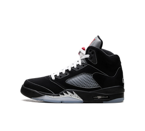 Tênis Nike Air Jordan 5 Retro OG 'Black Metallic Reimagined' Preto / Prata – vista lateral