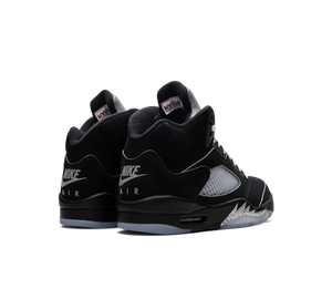 Tênis Nike Air Jordan 5 Retro OG 'Black Metallic Reimagined' Preto / Prata – par de costas