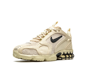 Tênis Nike Air Zoom Spiridon Cage 2 x Stussy 'Fossil' Bege – vista frontal