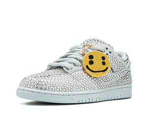 Tênis Nike Dunk Low x Cactus Plant Flea Market 'Swarovski Crystals' Prata – par, vista frontal