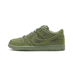 Tênis Nike Dunk Low x Cactus Plant Flea Market Swarovski 'Spiral Sage' Verde – vista lateral