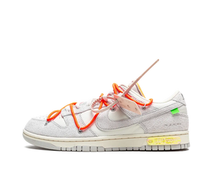 Tênis Nike Dunk Low x Off-White 'Lot 11' Cinza / Laranja