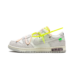 Tênis Nike Dunk Low x Off-White 'Lot 12' Cinza / Rosa