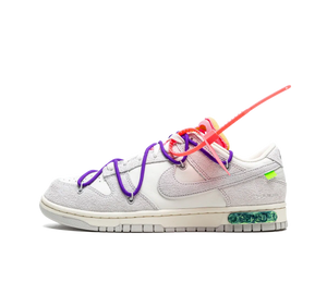 Tênis Nike Dunk Low x Off-White 'Lot 15' Cinza / Roxo