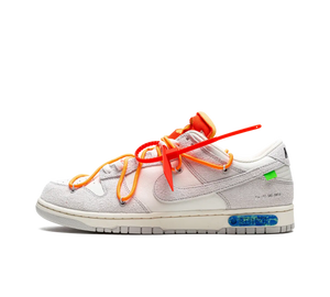 Tênis Nike Dunk Low x Off-White 'Lot 31' Cinza / Laranja