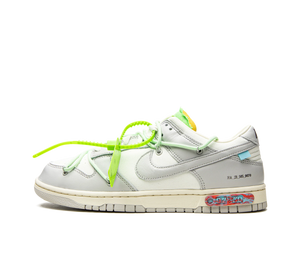 Tênis Nike Dunk Low x Off-White 'Lot 07' Cinza / Verde